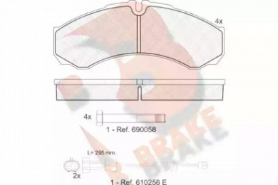 R BRAKE rb1208117 -  Комплект тормозных колодок, дисковый тормоз